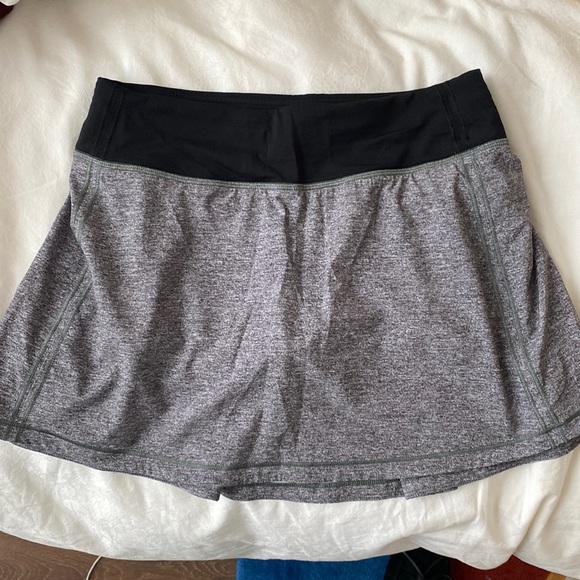 Lululemon Pace Rival Skirt (Regular) No Panels-Heather Lux Multi Black/Black - Picture 2 of 5